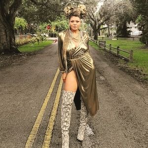 Inspr by Brittany Xavier Gold Dress